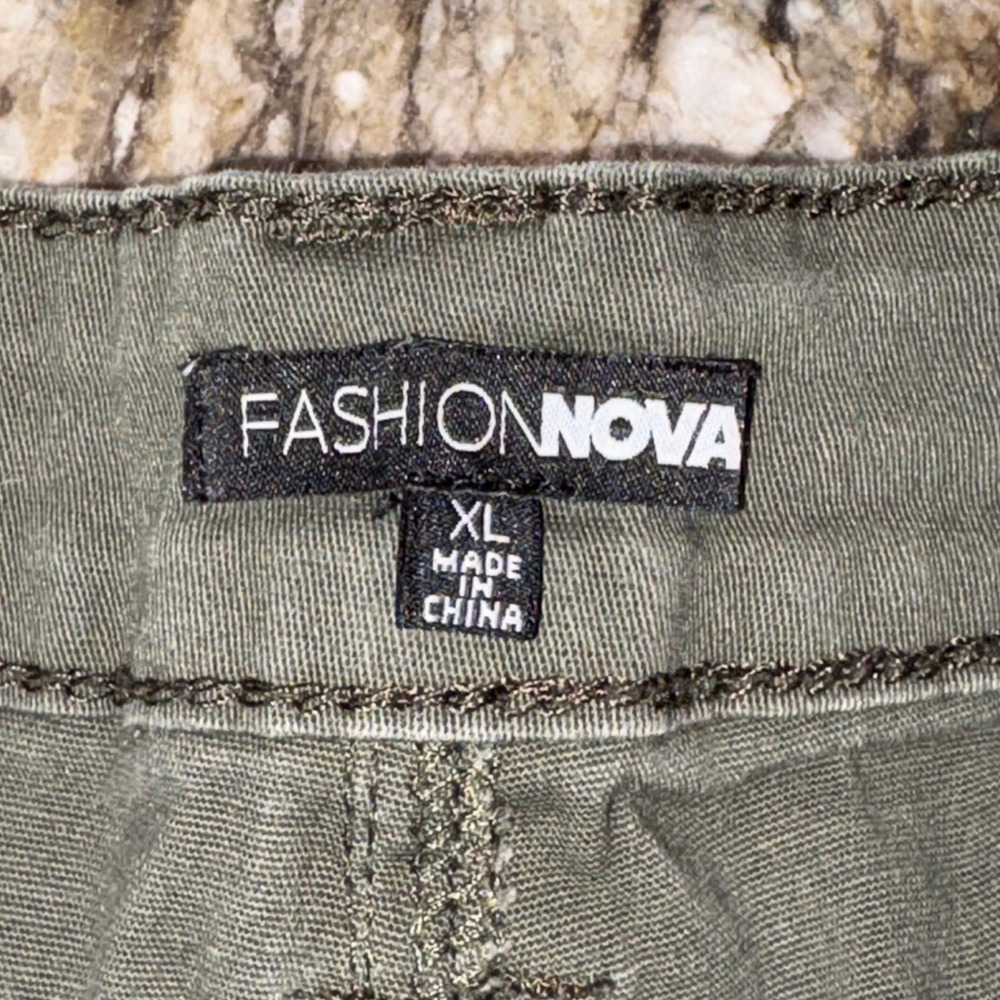 Cargo Utility High Waisted Shorts Women XL Olive Green Fashion Nova RSS20115 - Picture 5 of 8